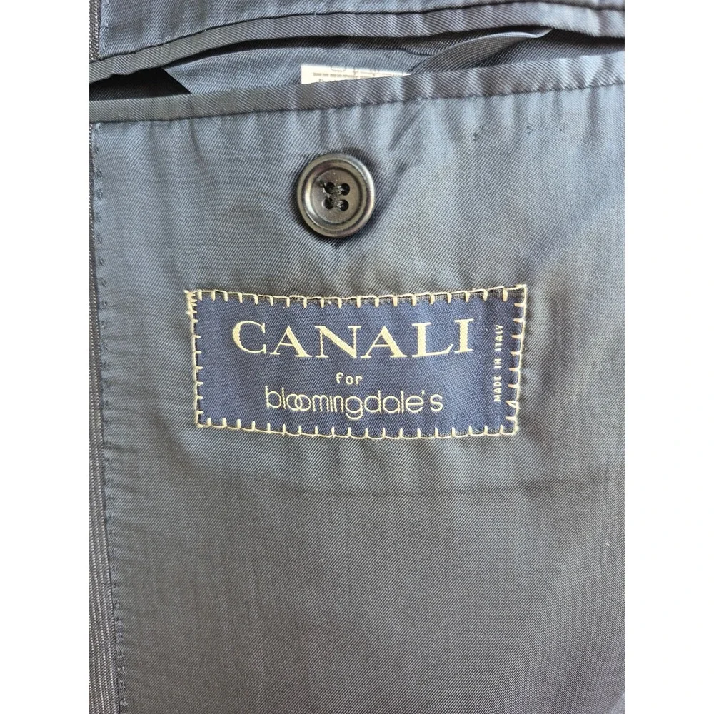 Canali for Bloomingdale's Navy Blue Pure Wool Sport Coat Italy 42 L Suit‎ Jacket
